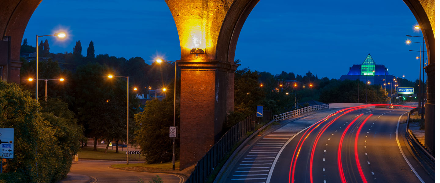 viaduct motorway lights