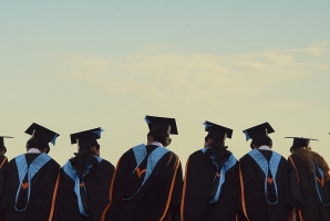 Graduates with caps